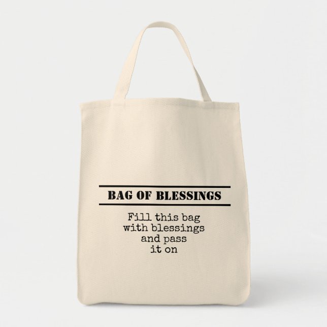 Paying it Forward Bag of Blessings Giving Tote (Front)