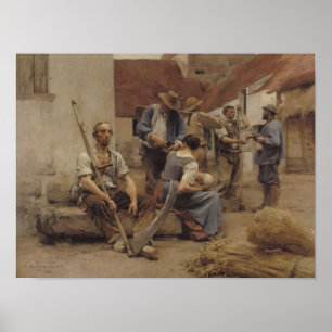 Paying the Harvesters, 1882 Poster