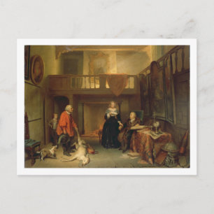 Paying the Tithe (oil on panel) Postcard