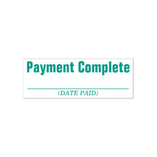 "Payment Complete" Rubber Stamp