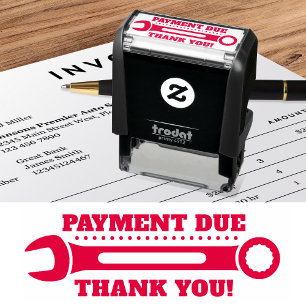 Payment Due Thank you! WRENCH Self-inking Stamp