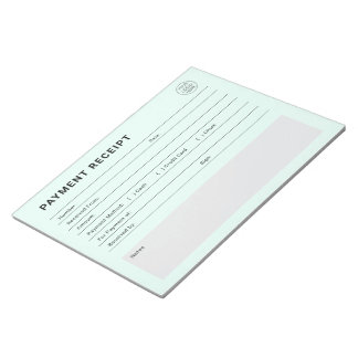 Payment Receipt Business Logo Notepad