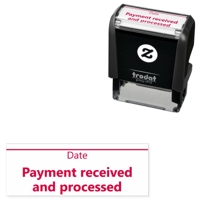 Payment Received and Processed with Date Self-inking Stamp (In Situ)