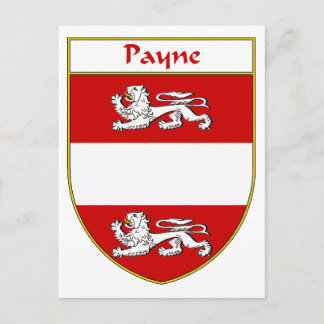 Payne Coat of Arms/Family Crest Postcard
