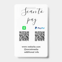 Paypal Cashapp scan to pay QR add business name lo