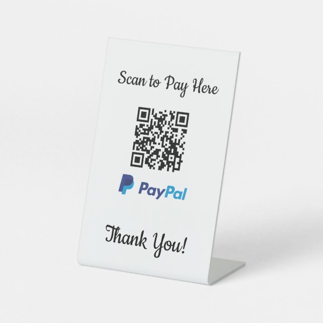 Paypal mobile payment | Scan To Pay  Pedestal Sign (Front)