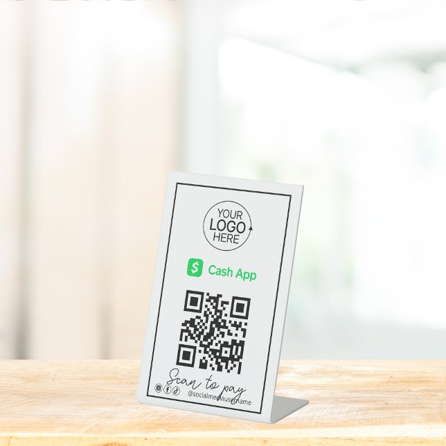 PayPal QR Code Payment Logo Script Social Media Pedestal Sign (PayPal QR Code Payment Logo Script Social Media Pedestal Sign)