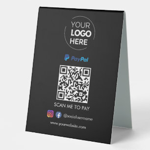 Paypal QR Code Payment Scan to Pay Black