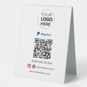 Paypal QR Code Payment Scan to Pay Business Logo