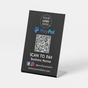 Paypal QR Code Payment Scan to Pay Pedestal Sign
