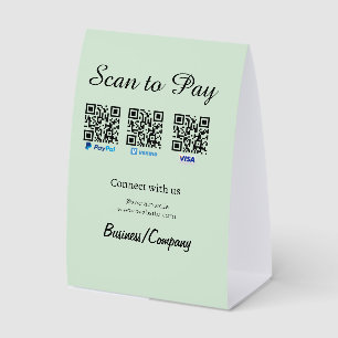 paypal venmo visa card scan to pay QR social media