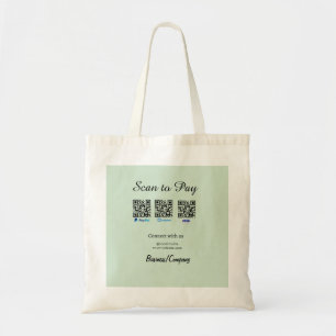 paypal venmo visa card scan to pay QR social media Tote Bag