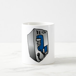 Payphone Blue Telephone Coffee Mug