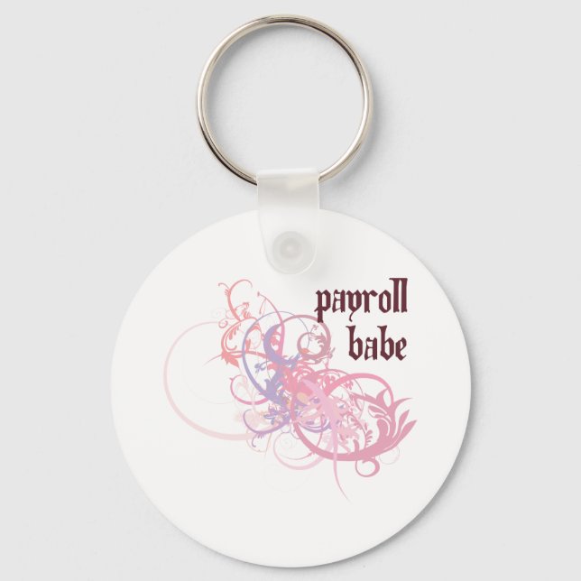 Payroll Babe Key Ring (Front)