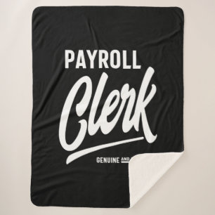 Payroll Clerk Job Title Gift Sherpa Blanket