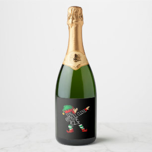 payroll elf christmas xmas payroll clerk manager sparkling wine label
