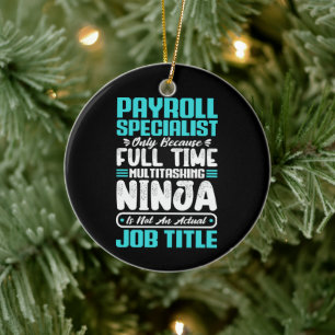 Payroll Specialist Job Title Profession Skills Ceramic Tree Decoration