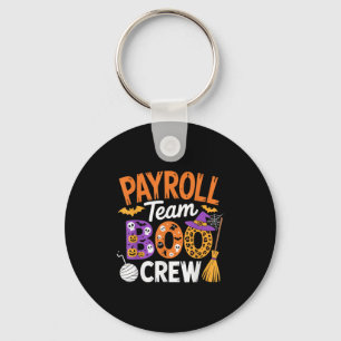 Payroll Team Boo Crew Halloween Matching Soky Outf Key Ring