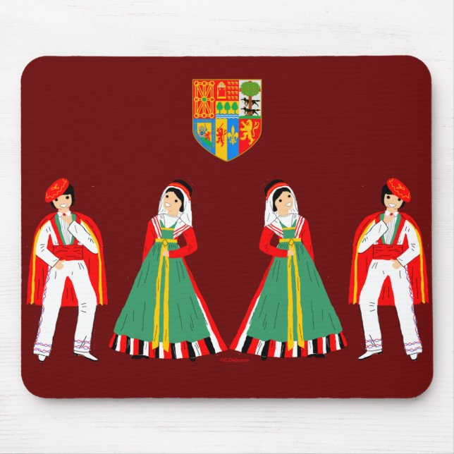 Pays Basque, Aquitaine, France Mouse Mat (Front)