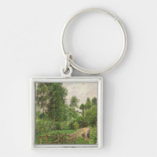 Paysage, temps gris a Eragny Key Ring