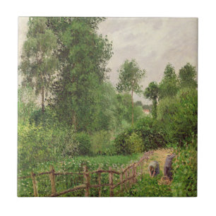 Paysage, temps gris a Eragny Tile