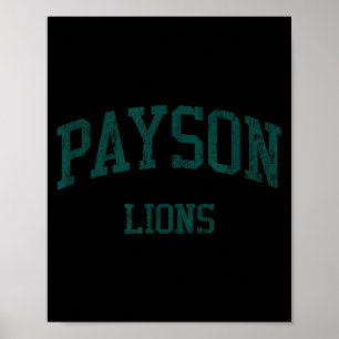 Payson high school hs payson ut vintage sports poster