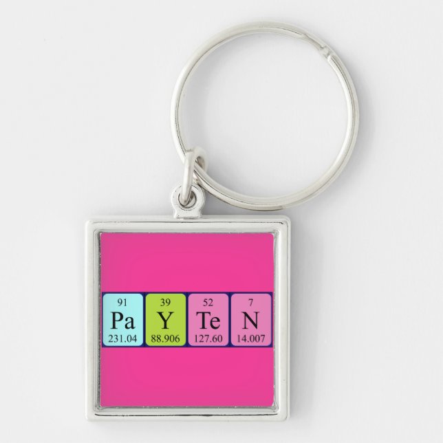 Payten periodic table name keyring (Front)