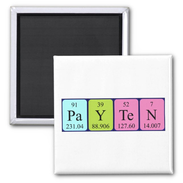 Payten periodic table name magnet (Front)