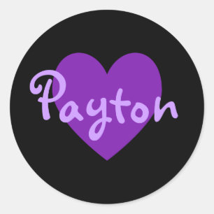 Payton in Purple Classic Round Sticker