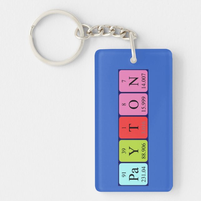 Payton periodic table name keyring (Front)