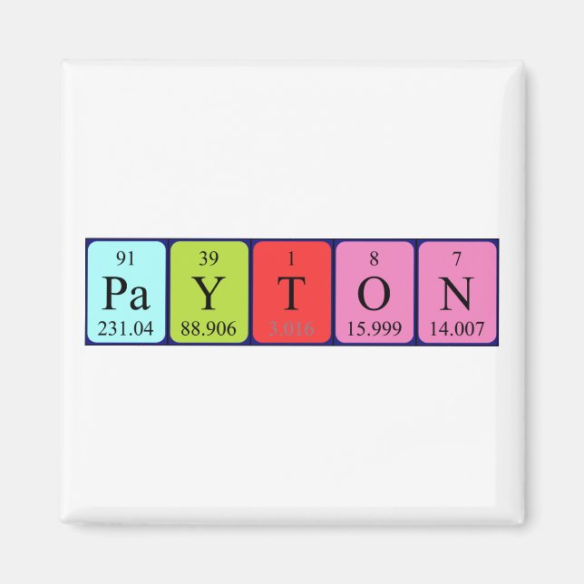 Payton periodic table name magnet (Front)