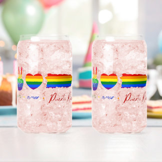 Paz Amor Puerto Rico  Can Glass