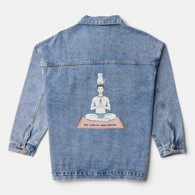 Paz Interior, Gato Exterior Denim Jacket (Back)