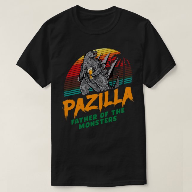 Pazilla Funny Fathers Day Gift T-Shirt (Design Front)