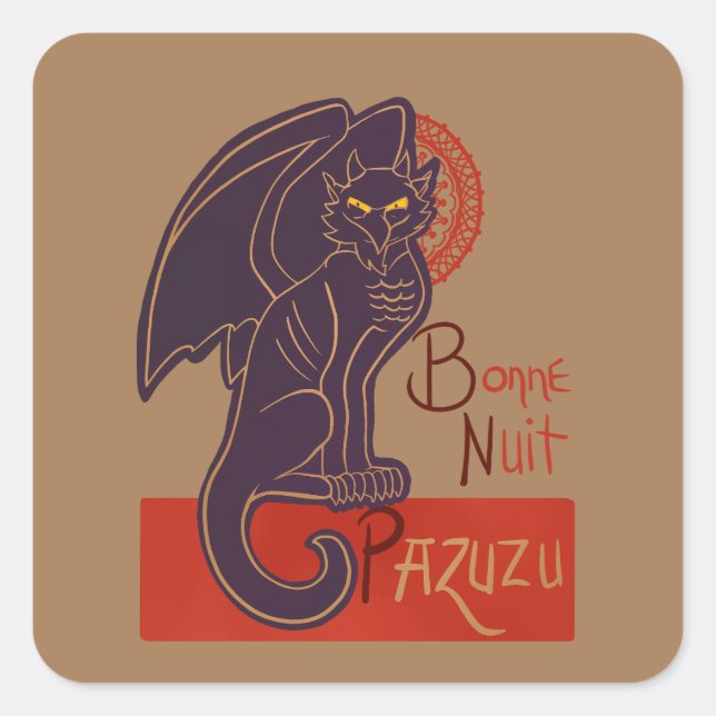 Pazuzu Square Sticker (Front)