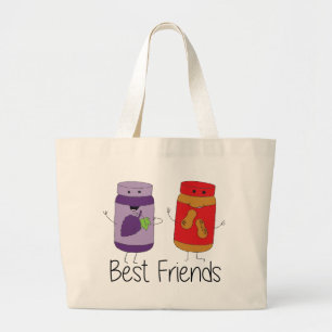 PB and J Best Friends- Colour Large Tote Bag