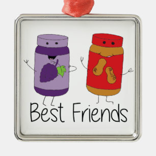 PB and J Best Friends- Colour Metal Tree Decoration
