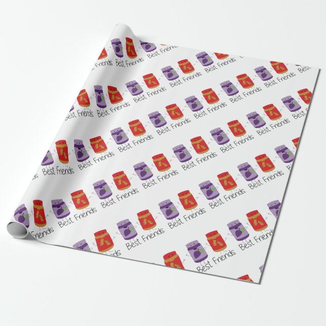 PB and J Best Friends- Colour Wrapping Paper (Unrolled)