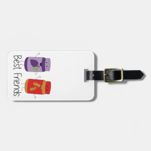 PB and J Best Friends Pb and J BFF Drawing Luggage Tag