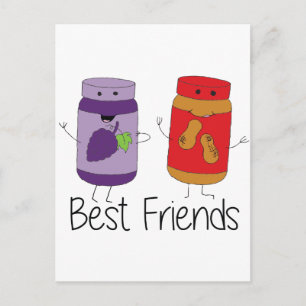 PB and J Best Friends Pb and J BFF Drawing Postcard