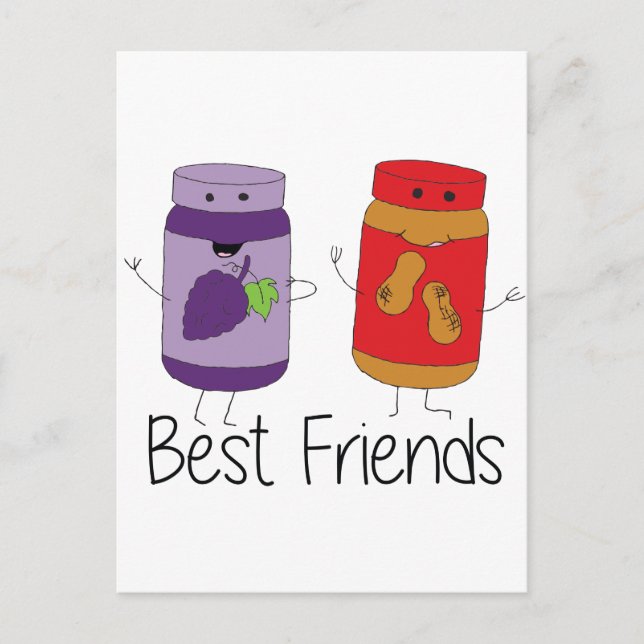 PB and J Best Friends Pb and J BFF Drawing Postcard (Front)