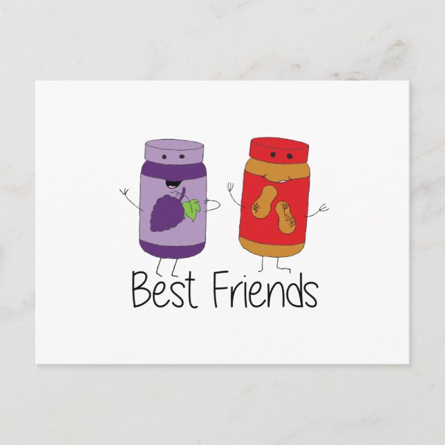 PB and J Best Friends Pb and J BFF Drawing Postcard (Front)