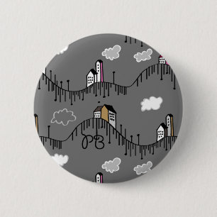 PB Houses 6 Cm Round Badge