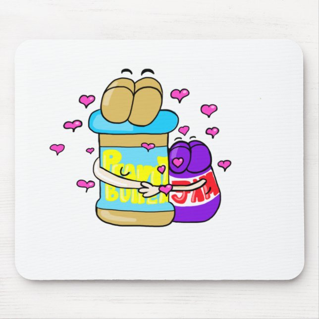 Pb&j Bestfreinds graphic Mouse Mat (Front)