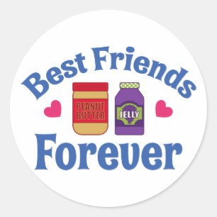 PB&J BFF CLASSIC ROUND STICKER
