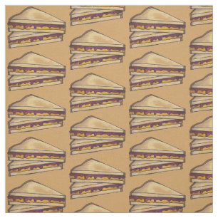PB&J Peanut Butter and Grape Jelly Sandwich Fabric