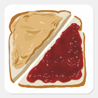 PB&J SQUARE STICKER