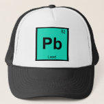 Pb - Lead Chemistry Periodic Table Symbol Element Trucker Hat<br><div class="desc">Pb is for Lead 

 Support the science of chemistry while making others laugh with this line of products that take the chemical symbol from the periodic table that you're used to and give them another meaning altogether.</div>