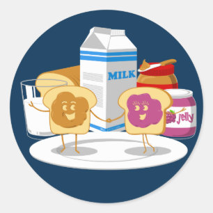 PB Loves J Classic Round Sticker