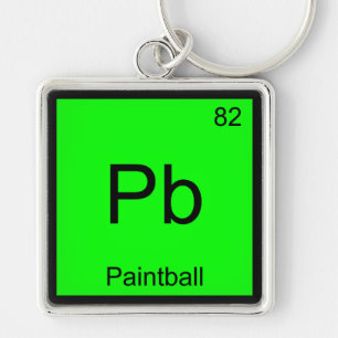 Pb - Paintball Chemistry Element Symbol Sport Tee Key Ring